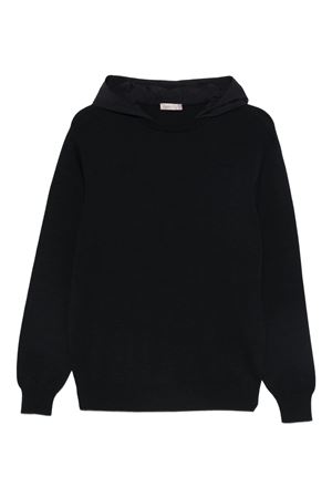 Felpa con cappuccio in cotone blu navy HERNO | MG00027UR721119201