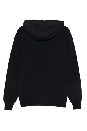 Felpa con cappuccio in cotone blu navy HERNO | MG00027UR721119201