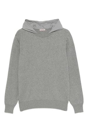 Felpa con cappuccio in cotone grigio HERNO | MG00027UR721119430