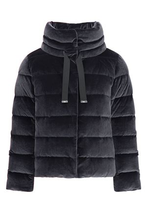 Black chenille-effect cotton down jacket HERNO | PI002180D15020S9300