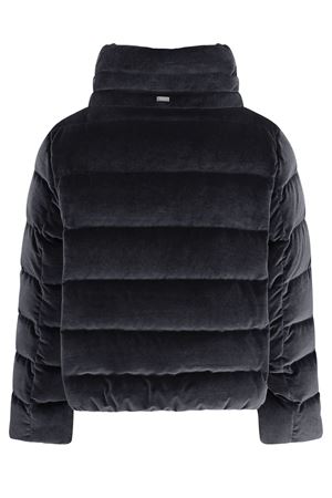 Black chenille-effect cotton down jacket HERNO | PI002180D15020S9300