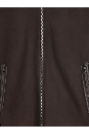 Brown shearling zip-front jacket HERNO | PL000134U181418800