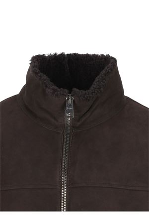 Brown shearling zip-front jacket HERNO | PL000134U181418800