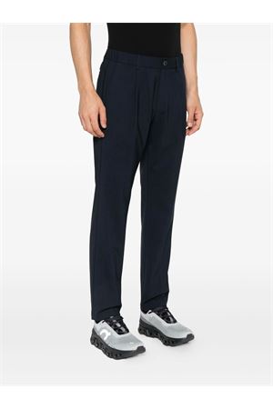 Blue pleated-front trousers HERNO | PT000130U33474S9200