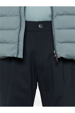 Blue pleated-front trousers HERNO | PT000130U33474S9200