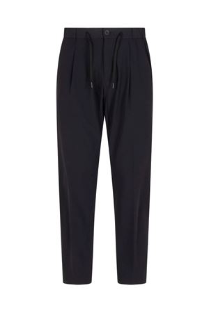 Blue pleated drawstring trousers HERNO | PT000155U12773S9300