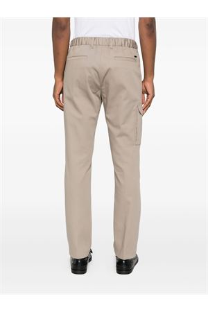 Beige cotton drawstring cargo trousers HERNO | PT00039UR132661985