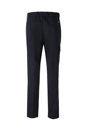 Blue cotton drawstring cargo trousers HERNO | PT00039UR132669200