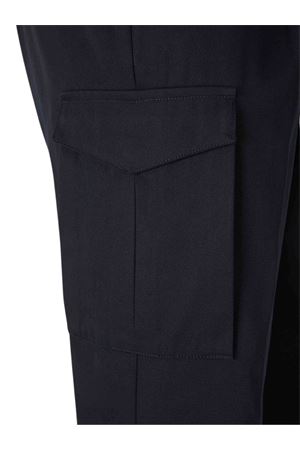 Blue cotton drawstring cargo trousers HERNO | PT00039UR132669200