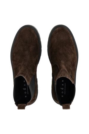 Brown suede Chelsea Ankle Boots HOGAN | HXM6730FM60BYES808