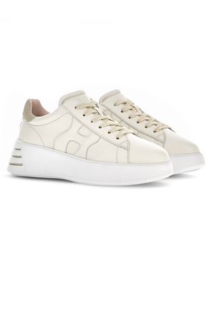 Hogan Rebel sneakers in Ivory nappa leather HOGAN | HXW5640DN61RCB367T