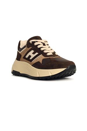 669 sneaker in pelle marrone HOGAN | HXW6690FK70UI10MAR