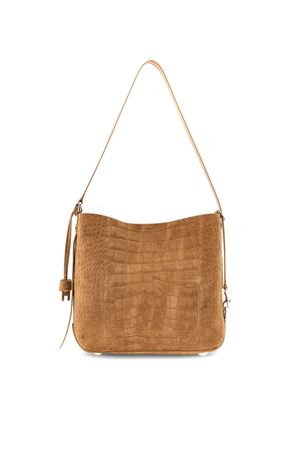 Brown suede hobo bag HOGAN | KBW01RS0200UMNC811