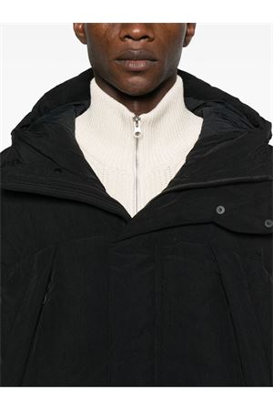 Black hooded padded jacket JG1 | AW2501BLACK