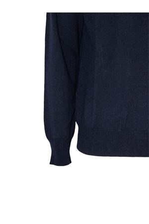 Maglia felpa in lana blu con cappuccio KANGRA | 2009880600038
