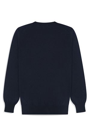 Maglione in lana e cotone blu KANGRA | 20130100020
