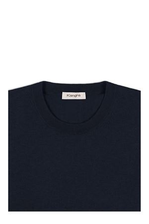 Maglione in lana e cotone blu KANGRA | 20130100020