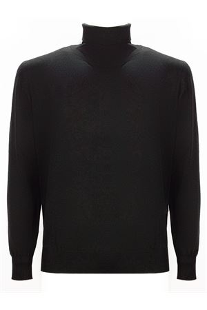 Maglia in misto lana e cotone nero KANGRA | 20130500010