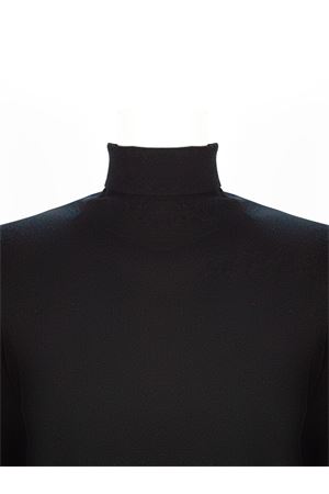 Maglia in misto lana e cotone nero KANGRA | 20130500010