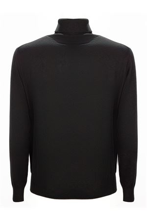Maglia in misto lana e cotone nero KANGRA | 20130500010