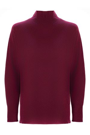 Maglia a collo alto in lana e cashmere bordeaux KANGRA | 25205900870