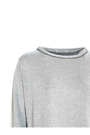 Maglia rasata in misto lana e cotone grigio KANGRA | 25821300745