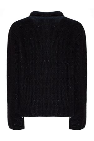 Shirt-collar jacket in seed stitch KANGRA | 27703400013