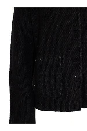 Shirt-collar jacket in seed stitch KANGRA | 27703400013