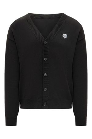Black wool and cotton cardigan KENZO | FF65CA7503LI99J