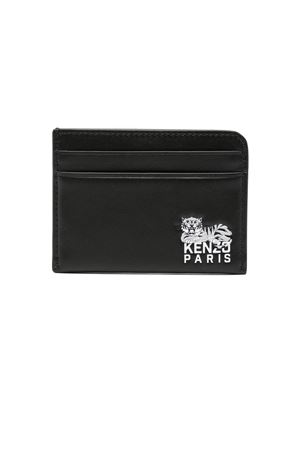 Black leather cardholder KENZO | FF65PM600L4699