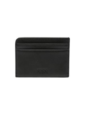 Black leather cardholder KENZO | FF65PM600L4699