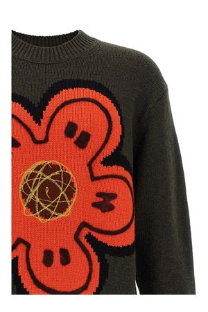 Green wool crew-neck sweater KENZO | FF65PU7413CK50