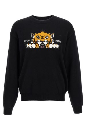 Black wool and cotton sweater KENZO | FF65PU7503LI99J