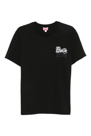 Black cotton T-shirt KENZO | FF65TS1524SI99J