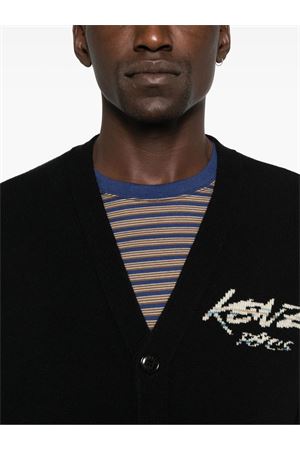 Black wool blend cardigan KENZO | FF68CA7513CJ99J