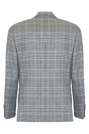 Prince of Wales blazer in grey wool and cashmere LARDINI | CN528AEAAIF65517920GR