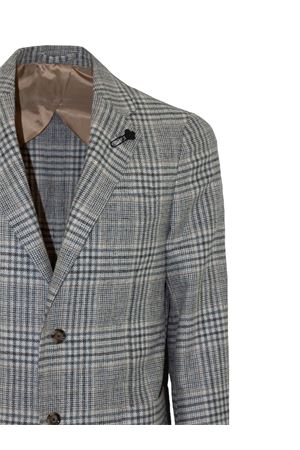 Prince of Wales blazer in grey wool and cashmere LARDINI | CN528AEAAIF65517920GR