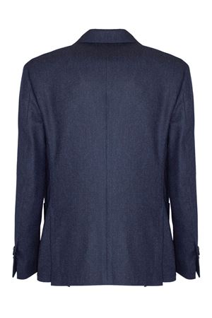 Blue pure wool and cashmere blazer LARDINI | CN528AEAAIF65527850NA