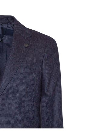 Blue pure wool and cashmere blazer LARDINI | CN528AEAAIF65527850NA
