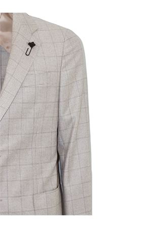 Prince of Wales blazer in beige wool and cashmere LARDINI | CN528AEAAIF65544200BE