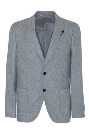 Grey pure wool and cashmere blazer LARDINI | CN688AEAAIF65527910GR