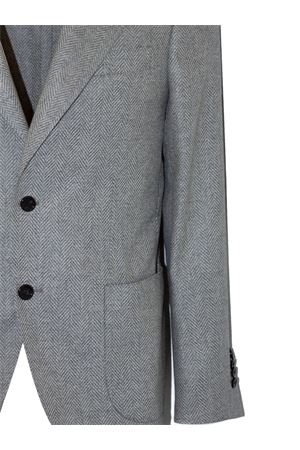 Grey pure wool and cashmere blazer LARDINI | CN688AEAAIF65527910GR