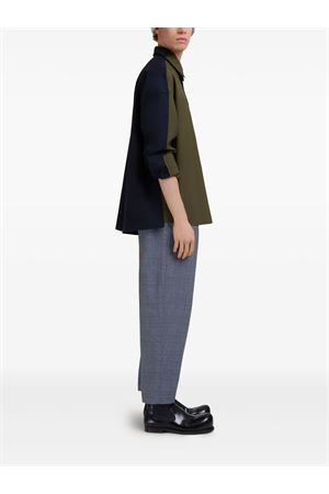 Camicia in fresco lana verde MARNI | CUMU0278QSTW83900V58