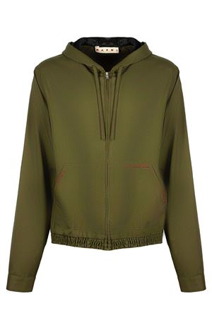Green virgin wool hoodie MARNI | CUMU0353S0TW83900V58