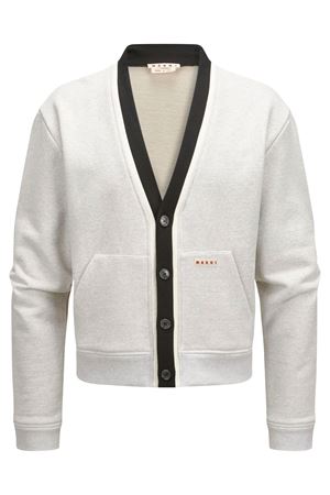 Grey heavy cotton cardigan MARNI | FUMU0150QXUTC45900N01