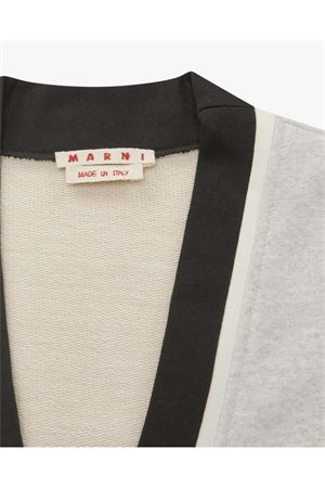 Grey heavy cotton cardigan MARNI | FUMU0150QXUTC45900N01