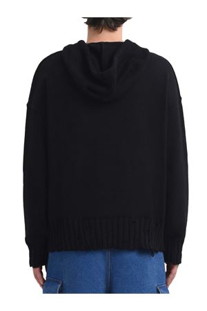 Felpa con cappuccio in cotone nero MARNI | GCMG0411A0UFC65200N99