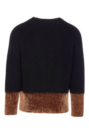 Maglione nero in lana a coste MARNI | GCMG0473Q0UFH553BIN99