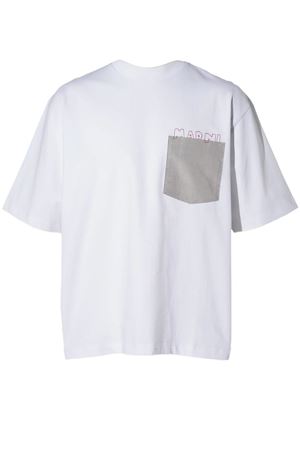 T-shirt in jersey bianco MARNI | HUMU0352QSUTC40600W01