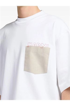 T-shirt in jersey bianco MARNI | HUMU0352QSUTC40600W01